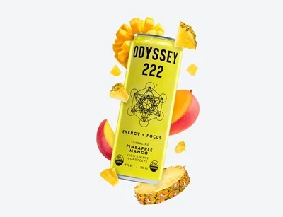 Odyssey: Pineapple Mango 222 Sparkling Mushroom Energy Drink