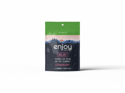Enjoy: Relief Strawberry Delta 8 THC Gummies 2ct