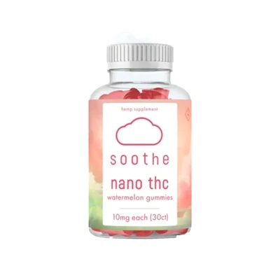 Soothe: Nano THC 10mg Watermelon Gummies