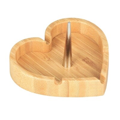 Bamboo Heart Spiked Ashtray - 4'x3.8