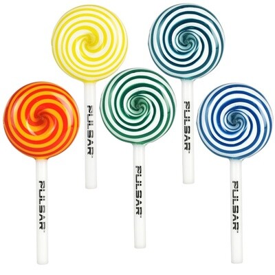 Pulsar: Glass Lollipop Spoon Pipe | 6" | Assorted | 5pc Set