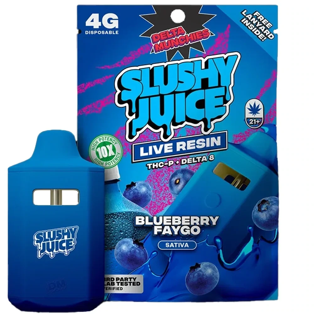 Slushy Juice 4 grams Delta 8 THC THC-P Blueberry Faygo Sativa