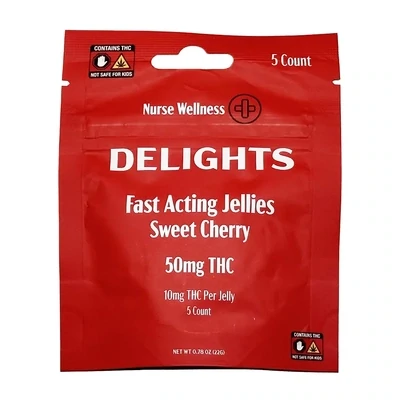 Nurse Wellness: 10mg Delta 9 THC Delights 5ct Gummies