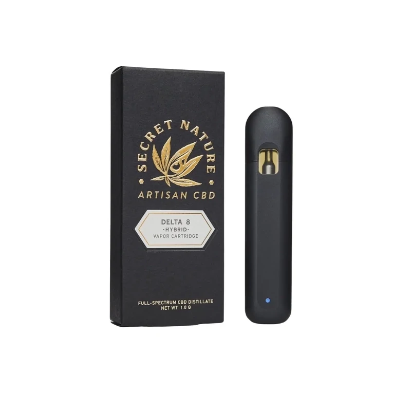 Secret Nature: Live Resin Delta 8 Disposable Vape Pen Wedding Cake Hybrid