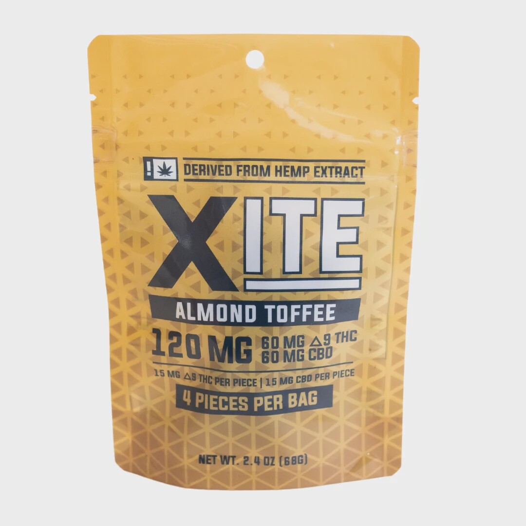 Xite: Almond Toffee 4ct 1/1 THC-CBD