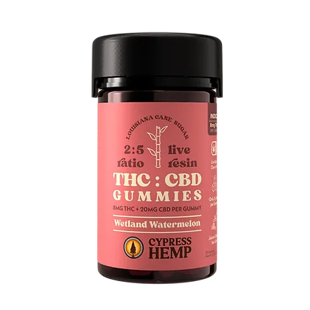 Cypress Hemp: Wetland Watermelon Indica 8mg THC & 20mg CBD Gummies