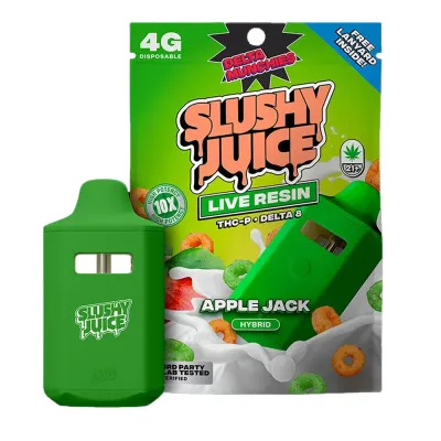 Delta Munchies: Slushy Juice THC-p + Delta 8 THC 4G Vape - Apple Jacks Hybrid