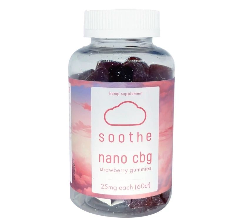 Soothe: Nano CBG Strawberry Gummies, Size: 30ct