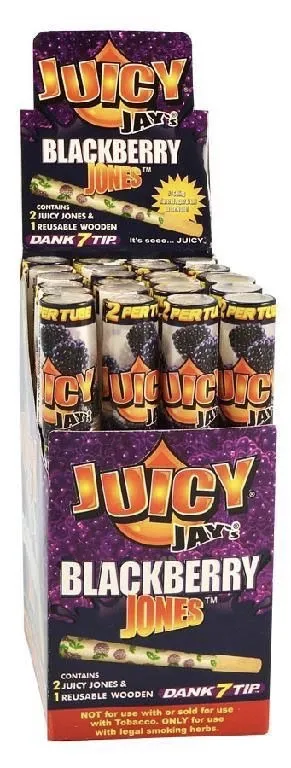 Juicy Jay's: Pre-Rolled Cones with Wood Tip 2pk | Blackberry Jones