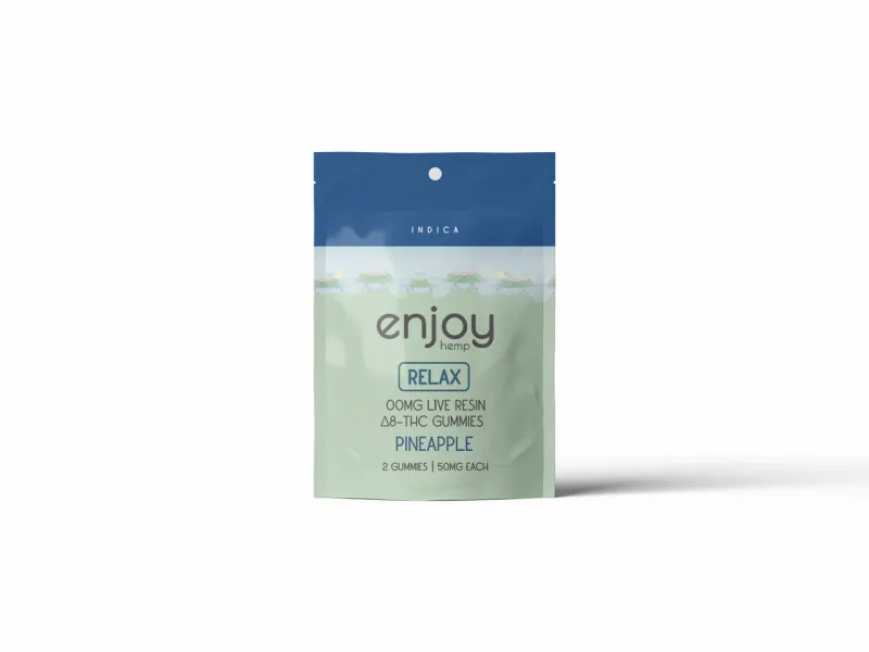 Enjoy: Relax Pineapple Delta 8 THC Gummies