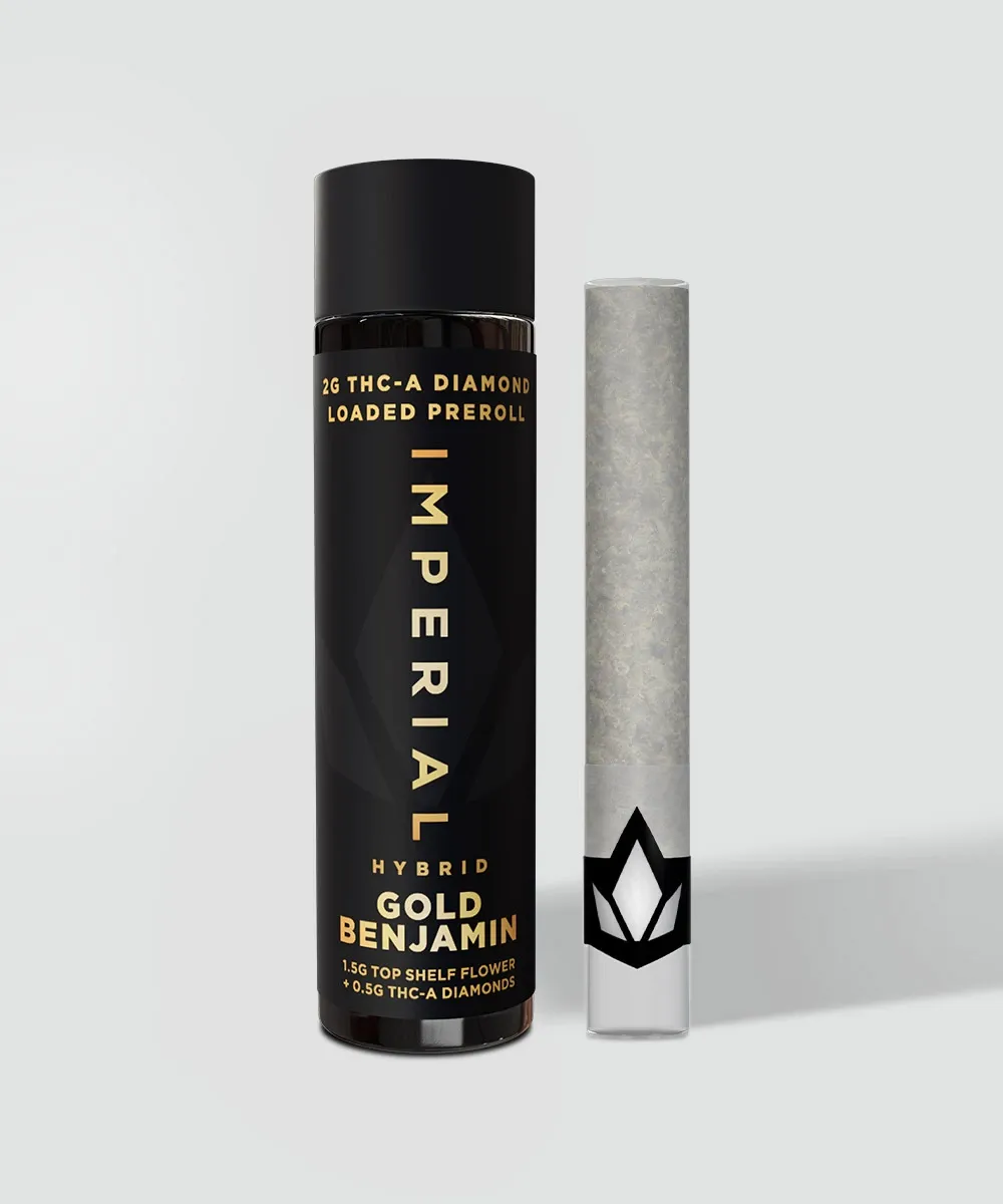 Imperial: THCa 2G Loaded Prerolls - Gold Benjamin - Hybrid