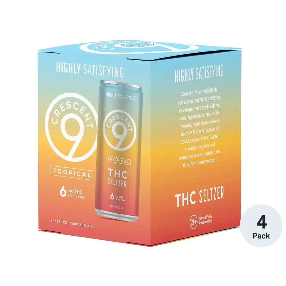Crescent 9 THC Tropical Seltzer 4pck – Store – Nurse Wellness Crescent 9 THC Tropical Seltzer 4pck – Store – Nurse Wellness