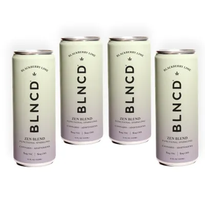 BLNCD: Cannabis + Adaptogen THC Elixir - Zen Blend 5mg THC | 5mg CBD (4 pack)
