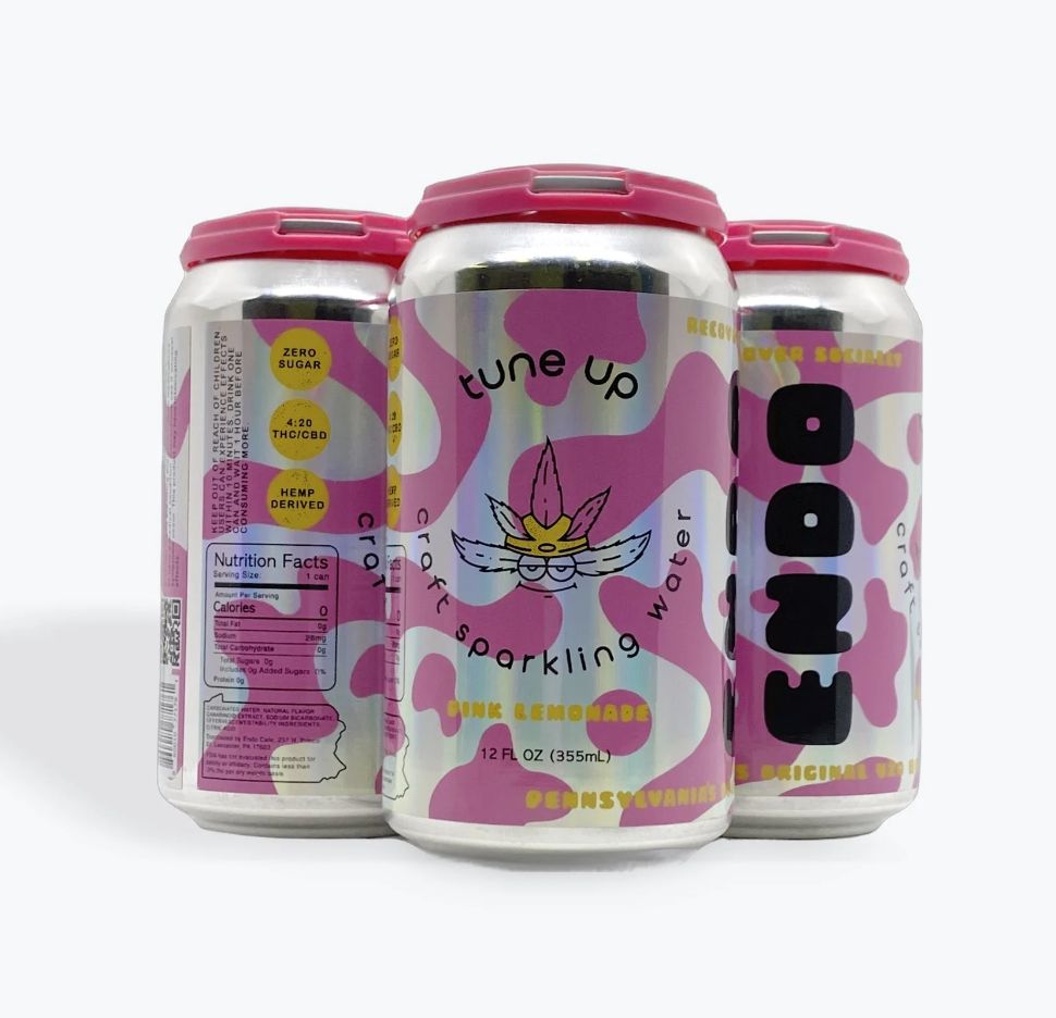 Endo Pink Lemonade CBD:THC Tune Up Sparkling Water (4-pack)