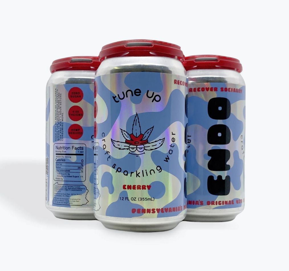 Endo Cherry CBD:THC Tune Up Sparkling Water (4-pack)