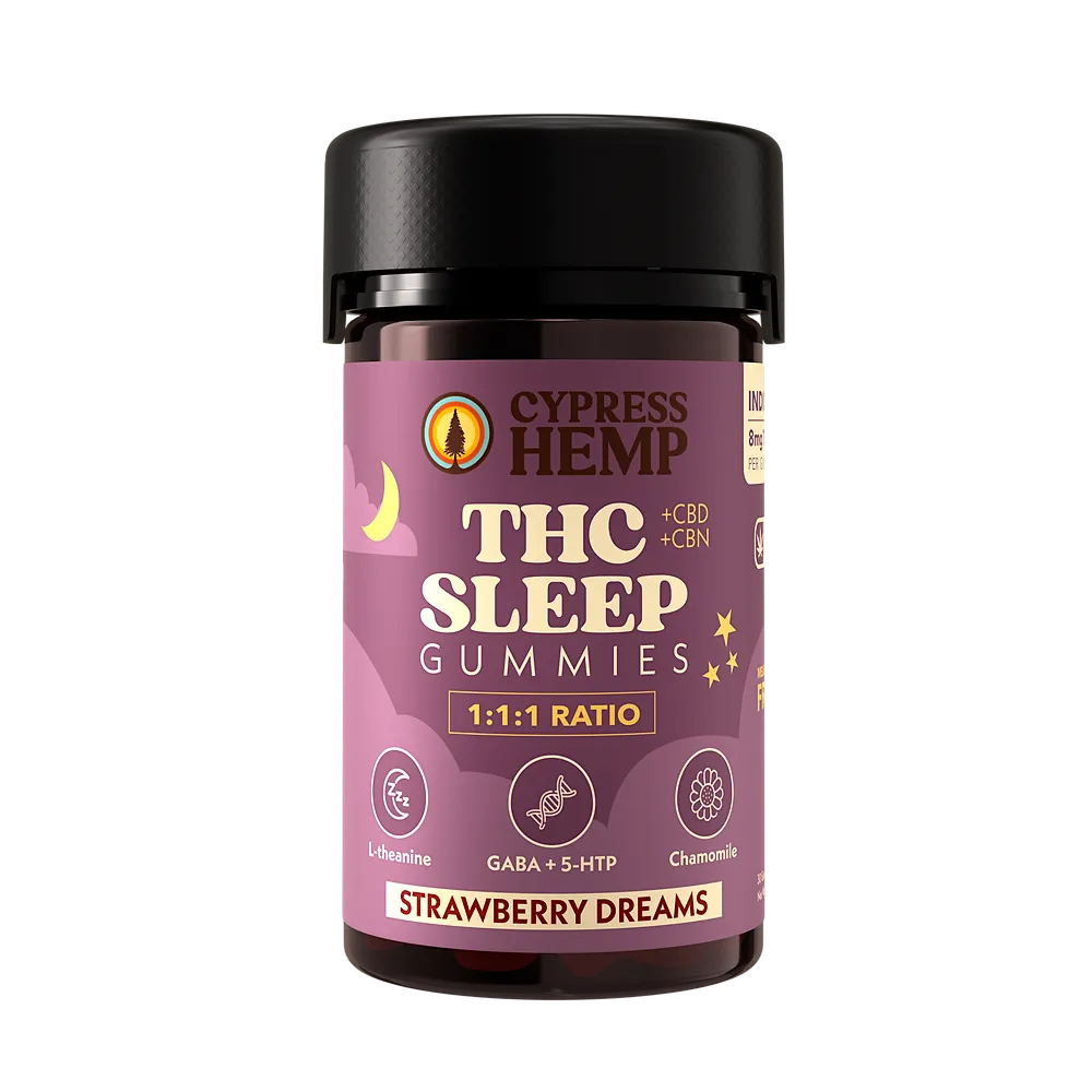 Cypress Hemp: Sleep 1:1:1 THC:CBN:CBD + Chamomile Gummies