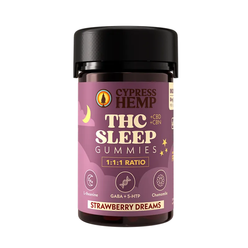 Cypress Hemp: Sleep 1:1:1 THC:CBN:CBD + Chamomile Gummies