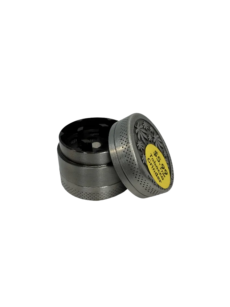 3pc 30mm Metal Grinder with Amsterdam & Leaf Design