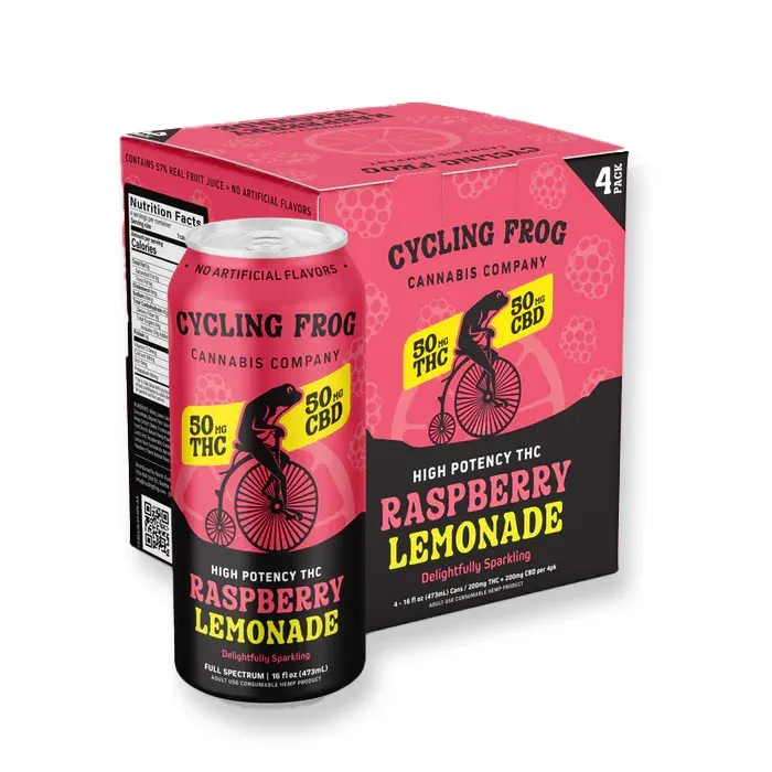 Cycling Frog Raspberry Lemonade THC Seltzer 4pck