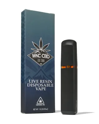 WNC: THCa Live Resin Ice Cream Cake Disposable Vape Indica - 1g
