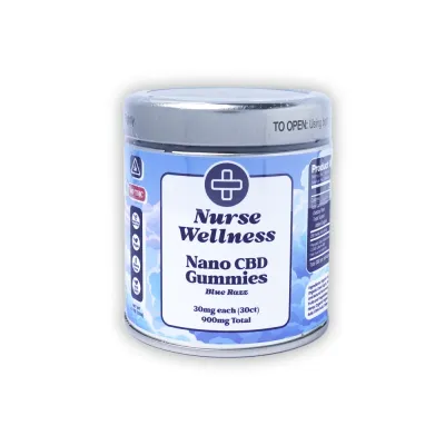 Nurse Wellness: Broad Spectrum Nano CBD 30mg Blue Raspberry 30 count
