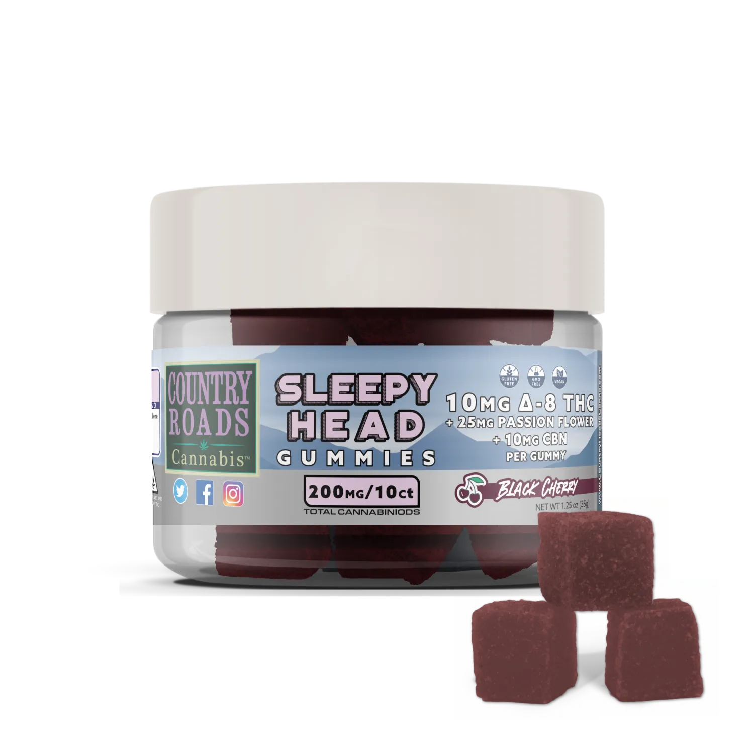 Country Roads: SLEEPY HEAD NightTime Pain Relief Black Cherry