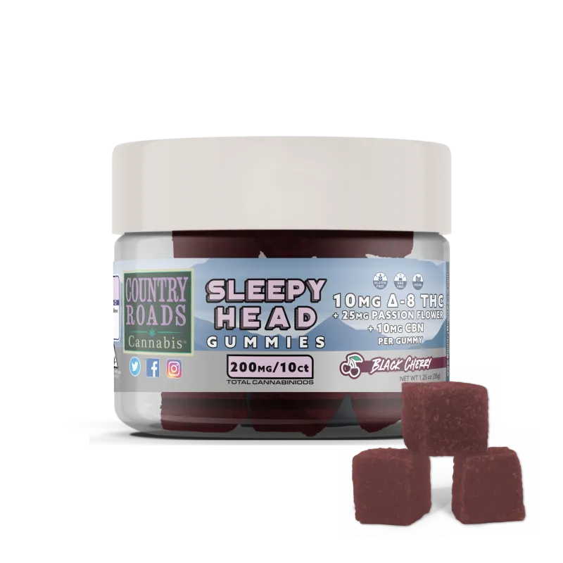 Country Roads: SLEEPY HEAD NightTime Pain Relief Black Cherry