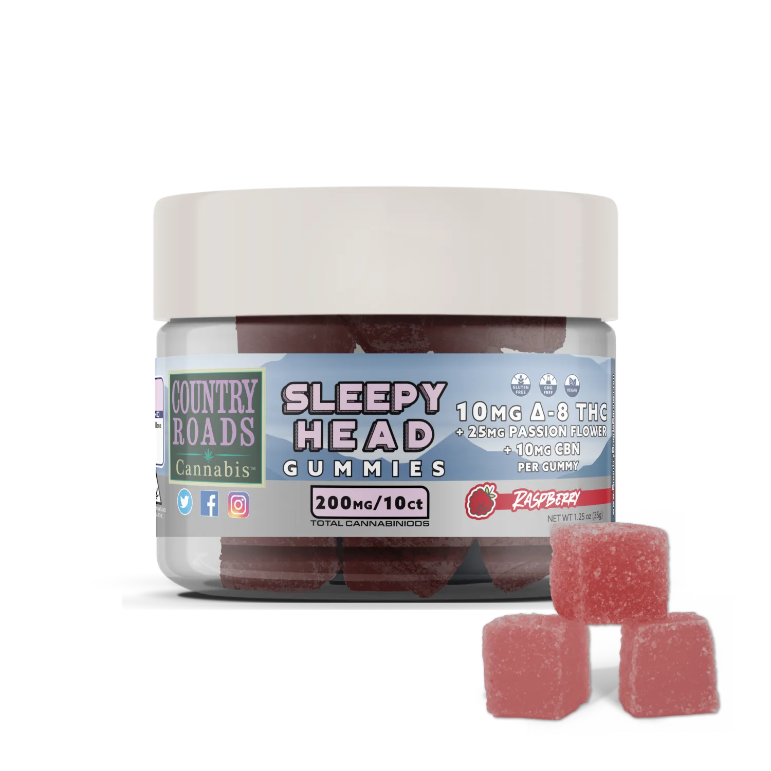 Country Roads: SLEEPY HEAD NightTime Pain Relief Raspberry