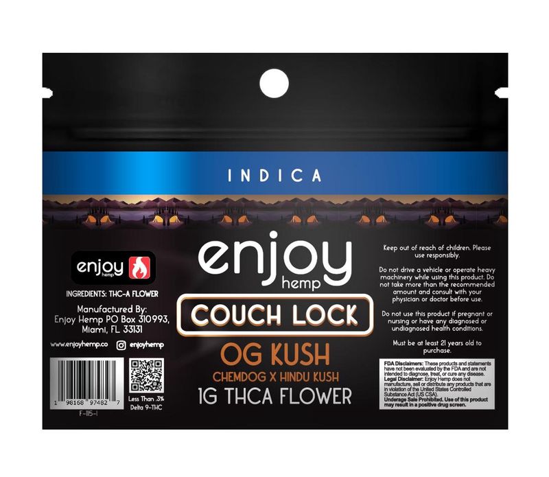 Enjoy: Couch Lock OG Kush 1g Indica THCa Flower