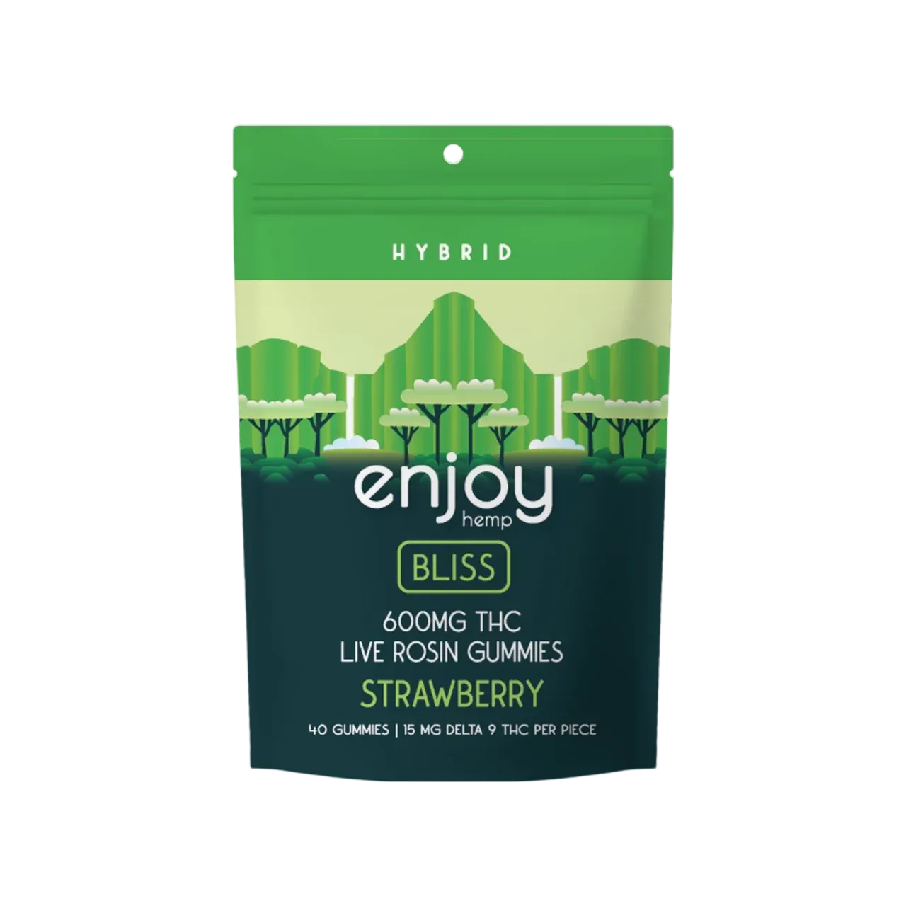 Enjoy: 15mg Live Rosin Delta 9 THC Gummies Bliss 40ct