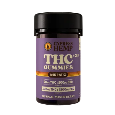 Cypress Hemp: Musical Mixed Berry Hybrid 20mg THC Gummies
