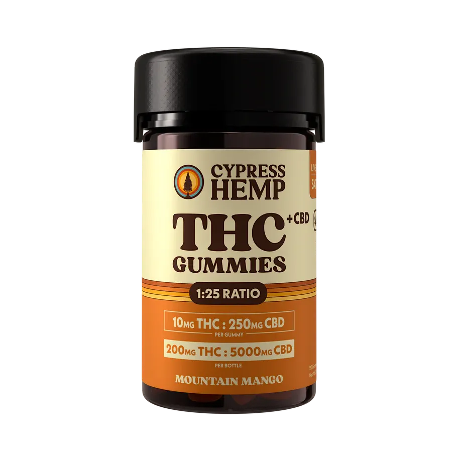 Cypress Hemp: Mountain Mango Sativa 10mg THC Gummies