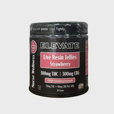 Nurse Wellness: 10mg Delta 9 THC & 10mg CBG Elevate - Strawberry Lemonade 30ct Gummies