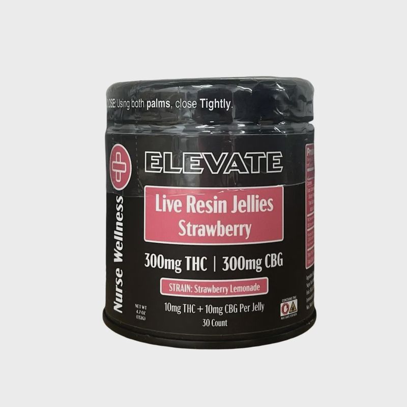 Nurse Wellness: 10mg Delta 9 THC & 10mg CBG Elevate - Strawberry Lemonade 30ct Gummies