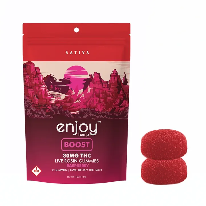 Enjoy: Live Rosin 15mg Delta 9 THC Boost 2 Pack (Sativa)