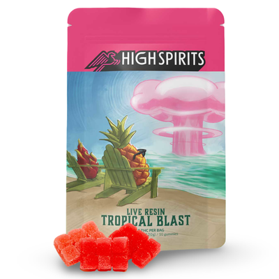 High Spirits: 30mg THC Live Resin Tropical Blast Gummies - 10ct