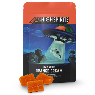 High Spirits: 30mg THC Live Resin Orange Cream Gummies - 10ct