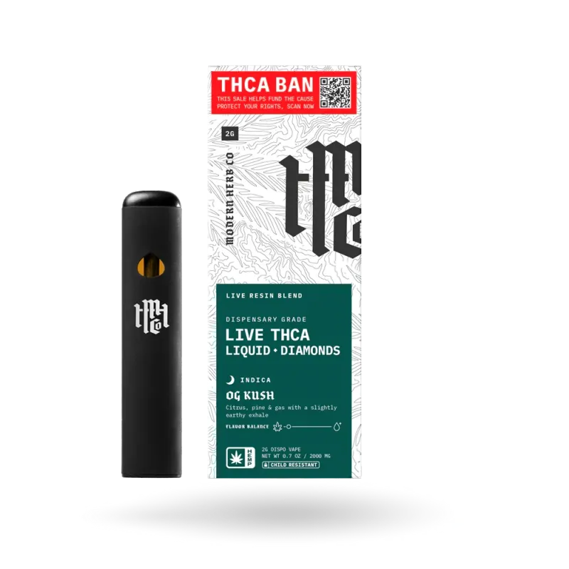 Modern Herb Co: OG Kush Liquid Diamonds Indica 1g Disposable