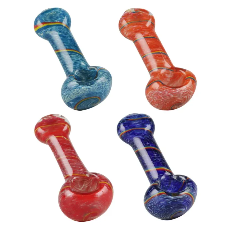 Glass Pipe w/ Stripes - 3"