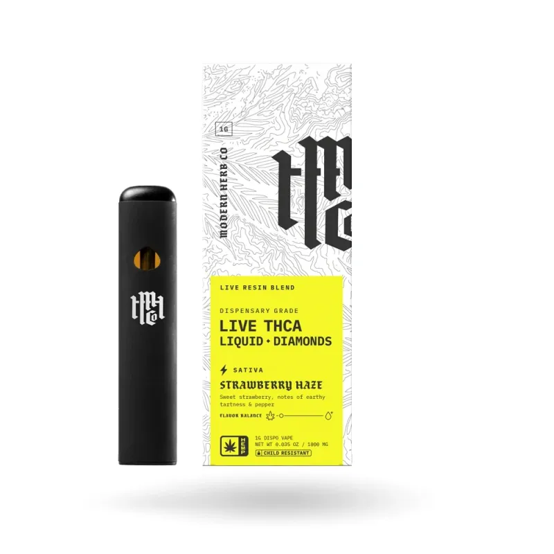Modern Herb Co: Strawberry Haze Liquid Diamonds 1g Disposable