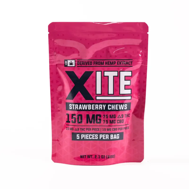 Xite: Strawberry Chews 1:1 THC:CBD 5ct Bag