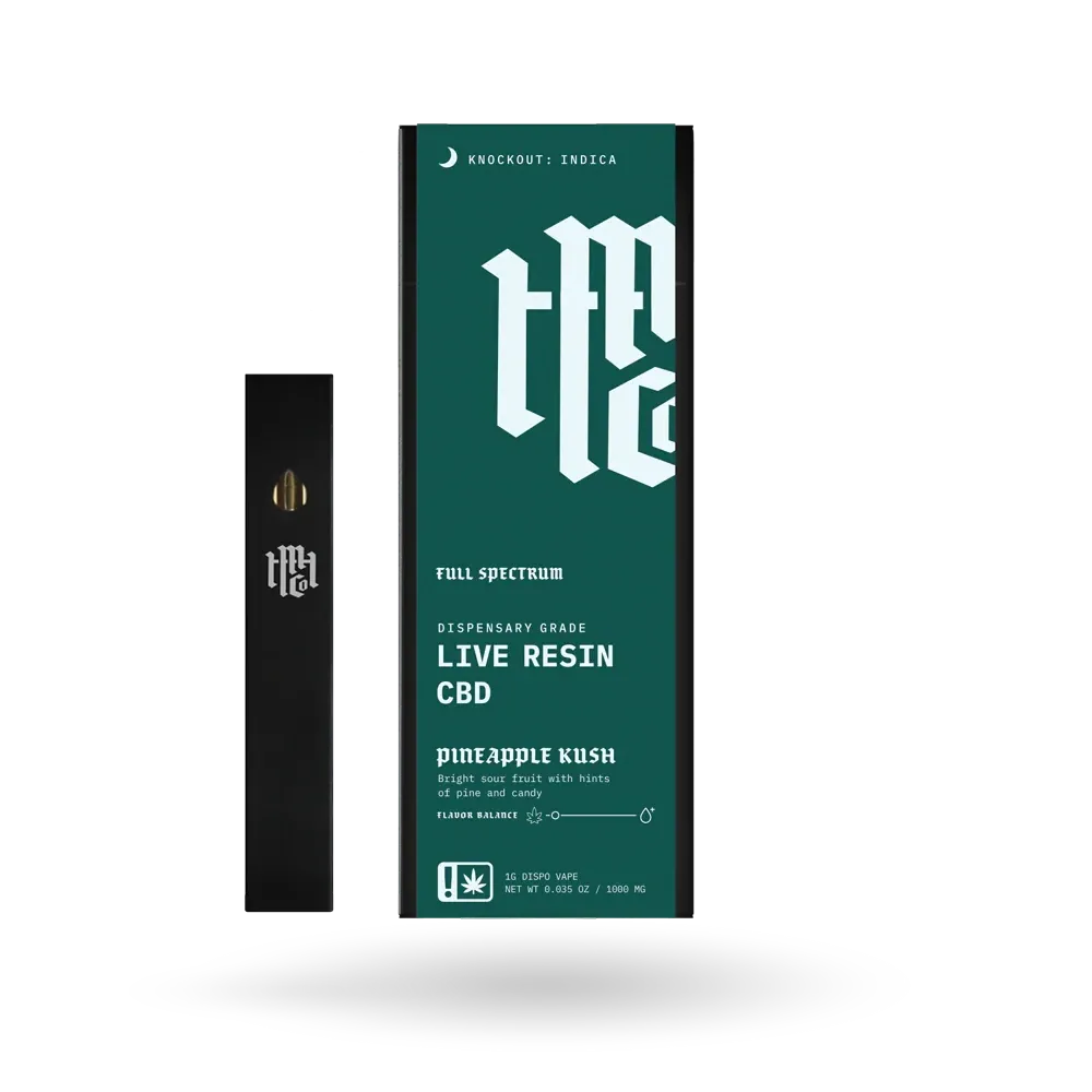 Modern Herb Co: Pineapple Kush Knockout - Indica Live Resin CBD Disposable - 1g