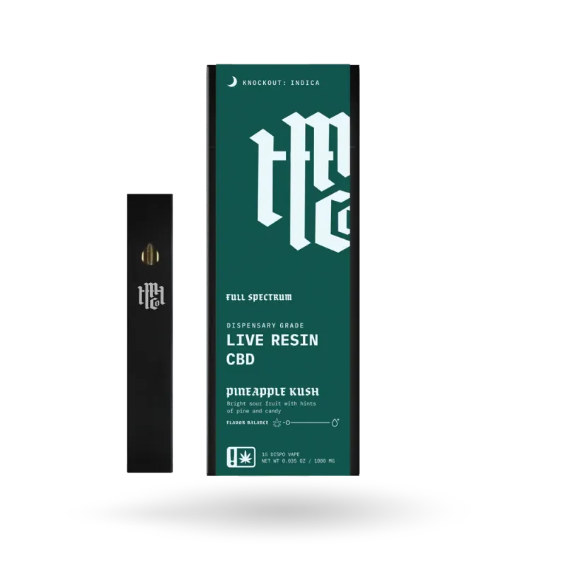 Modern Herb Co: Pineapple Kush Knockout - Indica Live Resin CBD Disposable - 1g