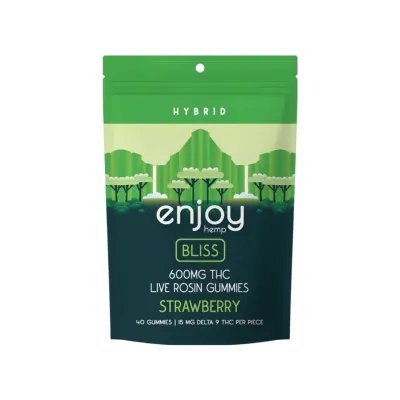 Enjoy: 15mg Live Rosin Delta 9 THC Gummies Bliss 40ct