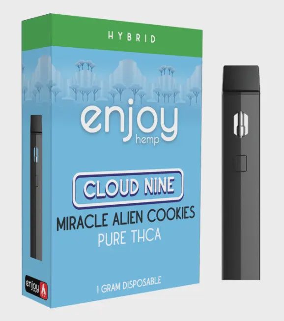 Enjoy: Cloud Nine 1g THCa Disposable Vape - Miracle Alien Cookies - Hybrid