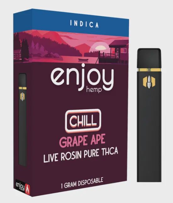 Enjoy: Chill THCa 1g Disposable Vape - Grape Ape - Indica