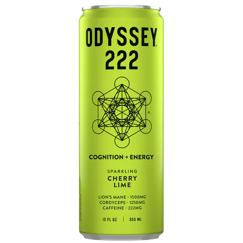 Odyssey: Cherry Lime 222 Sparkling Mushroom Energy Drink