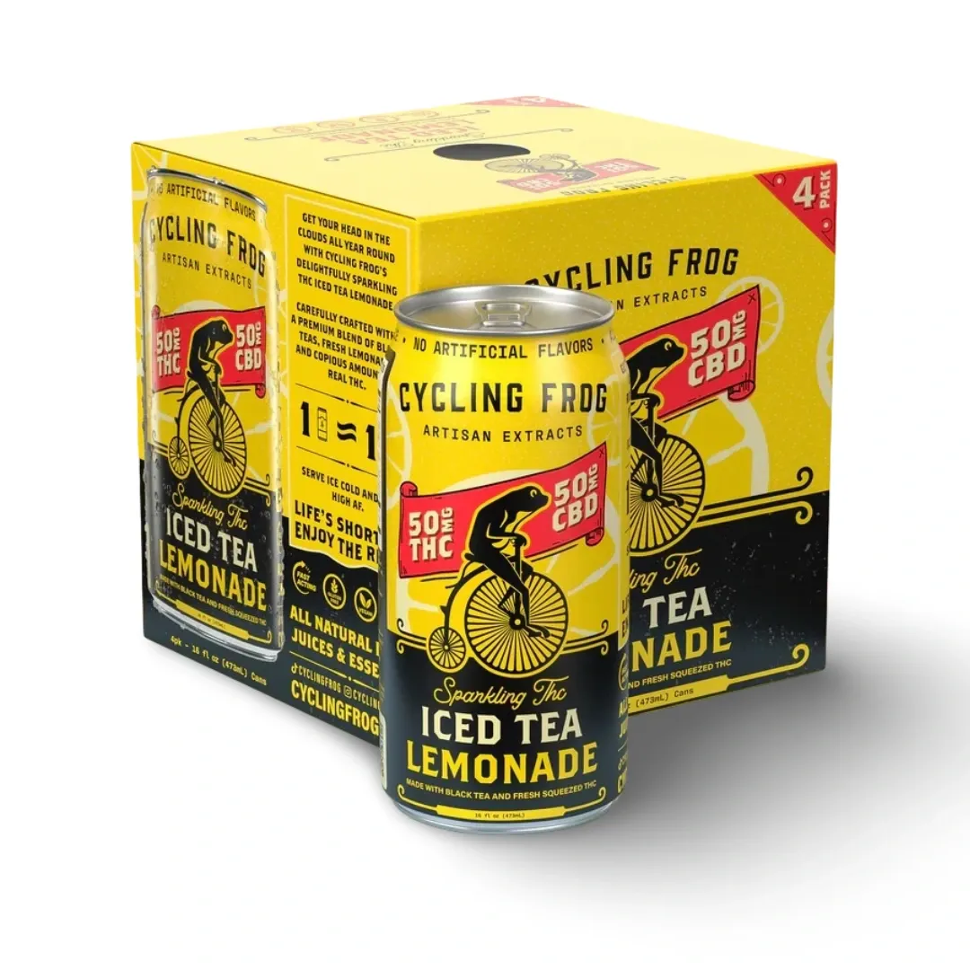 Cycling Frog: THC + CBD Iced Tea Lemonade, 4PK