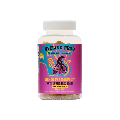 Cycling Frog: Mango Passionfruit Rosin THC:CBD Gummies