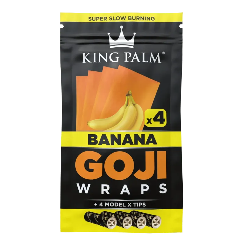 King Palm Goji Wraps &amp; Filter Tips | 4pc Banana